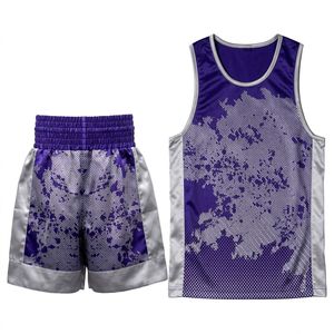 Conjunto de Pantalones Cortos de Boxeo Personalizados, Reversibles, sin Mangas, Uniforme de Entrenamiento de Artes Marciales para Luchadores - Product Image 4