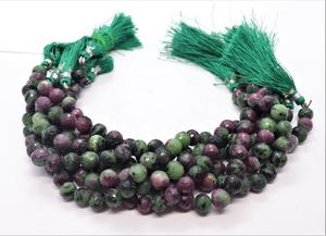 Perles rondes facettées en Zoisite Rubis AAA, perles facettées en Zoisite Rubis naturel, perles artisanales en vrac pour la fabrication de bijoux, 8 mm, en vrac - Product Image 6