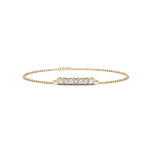 Pulsera de Cadena con Barra de Circonio Chapada en Oro, Joyería Minimalista para Mujer, Regalo para Fiestas - Product Image 1