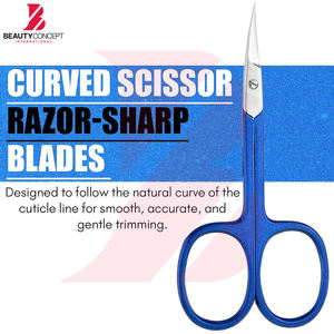 Tijeras para Uñas de Acero Inoxidable con Recubrimiento Azul, para Zurdos, Buena Calidad, Mejor Vendedor, Precio de Fábrica, OEM - Product Image 2
