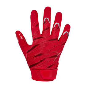 Red Embossed Pattern Outdoor Sports Gloves With Non Slip Palm For Football Use - Product Image 2