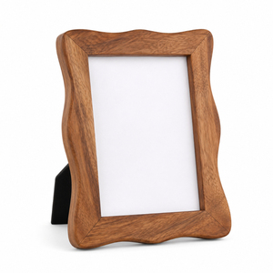 Solid <b>Wood</b> <b>Picture</b> <b>Frame</b> Wavy Edge Custom Desktop Geometric Timber Photo <b>Frames</b> Bulk Supplier for Wedding Gift Home Ornament - Product Image 3