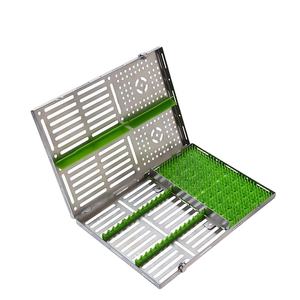 Cajas de Esterilización para Instrumentos de Cirugía Dental DENTRIC IMPLANTS, Casetes de Acero Inoxidable Reutilizables Manuales para Alta Temperatura - Product Image 1