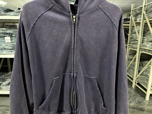 Sudadera con capucha extragrande para hombre, de forro polar, con cremallera, color liso, informal, para invierno, antipilling, de ajuste regular, de algodón tejido - Product Image 4