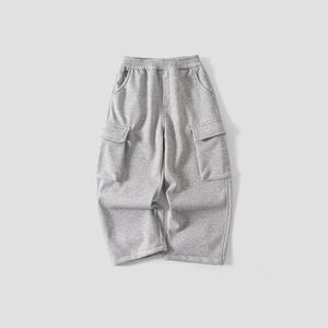 Pantalon cargo pour garçons, en mélange de coton doux, multi-poches, coupe droite, vêtements décontractés - Product Image 3