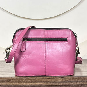 2026 Handcrafted Tooled Genuine Leather Crossbody Handbags Vintage Style Large Capacity Cash Holder Floral Pattern <b>Shoulder</b> Bags - Product Image 5