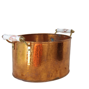 Handmade Hammered Copper Ice Bucket Round Shape Vintage Style with Dual Handles for Party Use Wedding Wine Coolers - Product Image 5