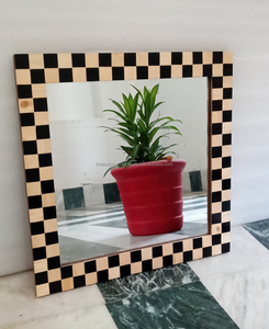 Premium Modern Handmade Custom Chess Design <b>Square</b> <b>Mirror</b> Wall Art for Home & Office Decoration Wedding Occasion - Product Image 2