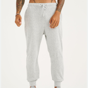 Pantalon de jogging décontracté pour homme, molletonné, avec cordon de serrage, chevilles ajustables et coupe droite - Product Image 4