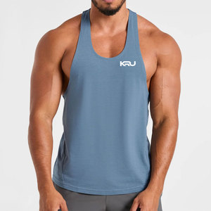 Classic Design Breathable Comfortable Casual Men <b>Stringer</b> Tank Sleeveless Polyester/Cotton <b>Vest</b> for Exercise Running Yoga - Product Image 1