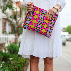 Pochette de soirée personnalisable à motif hexagonal avec perles, sac à main à sequins pour femme, pochette enveloppe pour mariée, mariage, fête, cocktail, soirée formelle - Product Image 1