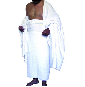 Soft Cotton Ihram <b>Towel</b> Set White Cotton Compressed for Hajj Umrah Adult Rectangle Solid Color Plain Dyed Travel Use - Product Image 1