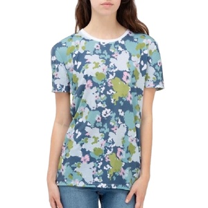 Camiseta de Verano para Mujer, 100% Algodón, Estilo Casual, Ecológica, 200g, Secado Rápido, Transpirable, Tejido de Punto, Impresión Digital a Color - Product Image 1