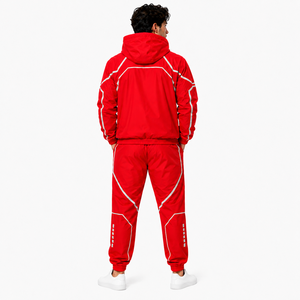 Custom Solid Color Unisex Windbreaker Tracksuit <b>Reflective</b> Hooded <b>Jacket</b> Sportswear Set Breathable Lightweight Summer <b>Running</b> 2 - Product Image 2