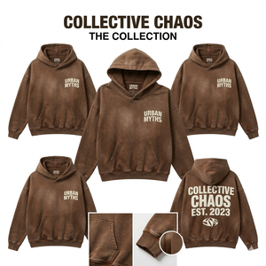 Wholesale 100% Cotton Printed Sweat Suit for Men High Street Oversized Plain Hoodies No String Plus Size <b>Tracksuit</b> Customizable - Product Image 4