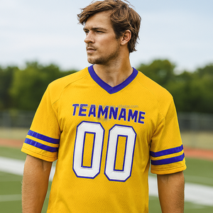 Ventes chaudes Applique Broderie OEM Vente en gros Logo personnalisé Maillots de football américain Uniformes Vêtements de sport d'équipe Polyester Été Respirant - Product Image 4