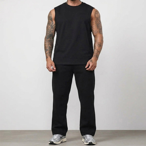 Custom Logo High Quality <b>Men's</b> Sports <b>Muscle</b> <b>Vest</b> <b>Men's</b> Fitness Gym Workout Running Tank Tops Sweat wicking & Eco-Friendly - Product Image 1