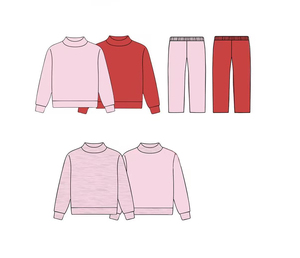 Sweat-shirt personnalisé en molleton épais de coton à col montant, brodé et orné de paillettes, pour femme - Product Image 4