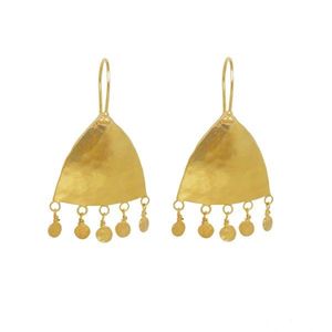 Pendientes de metal tradicionales con elegante artesanía, ideales para bodas indias, celebraciones festivas y culturales. - Product Image 1