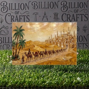 Wholsale Acrylic Plexi Oriental Desert Camel Caravan pattern Rectangle chocolate <b>dessert</b> <b>box</b> for eid ramadan - Product Image 4