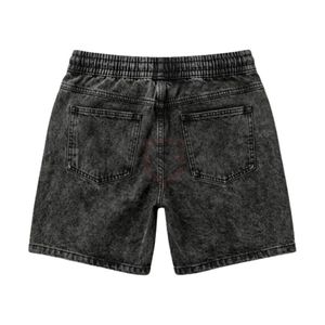 Pantalones Cortos Grises para Hombre con Lavado Ácido, Estampado de Calavera, Estilo Urbano, Algodón Sostenible de Alto Gramaje, Ajuste Relajado, Prendas de Verano, Ropa Casual - Product Image 2