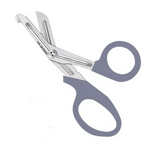 Ciseaux à pansements pour infirmières, 5,5 pouces, gris, acier inoxydable de qualité allemande, pour urgences médicales, premiers secours, chirurgie - Product Image 2
