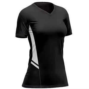 Conjuntos de Camisetas de Fútbol para Mujer, Personalizadas, Lisas, 100% Poliéster, Manga Corta, Cuello en V, Uniformes de Fútbol que Absorben la Humedad - Product Image 4
