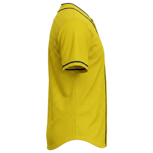 Maillot de baseball Catch Fields unisexe blanc et or à manches courtes avec boutons sur le devant, en polyester anti-humidité, coupe régulière pour adulte - Product Image 2