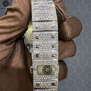 Montre de luxe vintage sertie de diamants, acier inoxydable, mouvement mécanique analogique 20 mm, cadran 40 mm, fermoir pliant, unisexe, tendance - Product Image 3