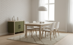 Aparador Moderno de 2 Puertas de Roble Macizo para Sala de Estar - Almacenamiento Resistente al Agua con Diseño Minimalista - Product Image 5