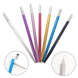 Juego de Agujas de Ventilación con Mango Metálico Multicolor, Agujas de Gancho de Acero Inoxidable para Extensiones de Cabello, Suministros para Pelucas y Frontales de Encaje - Product Image 1