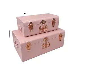 Coffre de rangement en métal vert forêt personnalisé, avec intérieur floral imprimé, vintage, décoratif, pour souvenirs, avec laiton - Product Image 2