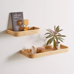 Estante de Almacenamiento de Ratán Moderno para Colgar en la Pared, Estantes de Cocina de Mimbre Natural, MOQ Flexible - Product Image 3
