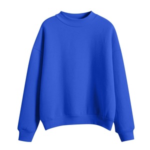 เสื้อสเวตเชิ้ตคอเต่าผู้ชาย สตรีทแวร์สีดำ เสื้อสเวตเชิ้ตผู้ชายทรงโอเวอร์ไซส์ ไหล่ตก ผ้าฝ้าย เสื้อสเวตเชิ้ตเรียบ - Product Image 3