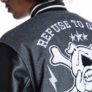 เสื้อแจ็คเก็ตวาร์ซิตี้คุณภาพสูง ปี 2025 ปักลายเชนิลล์ขนสัตว์ โลโก้แบบกำหนดเอง แขนหนังวินเทจ สำหรับผู้ชาย สไตล์เบสบอลฤดูหนาว - Product Image 5