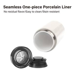 Botella Aislada al Vacío de 8oz, Acero Inoxidable SUS 304, Revestimiento de Porcelana, Filtro para Té, Tapa de Tritán 2 en 1, Diseño Clásico Moderno, Mantiene Bebidas Calientes/Frías de 4 a 6 Horas - Product Image 2