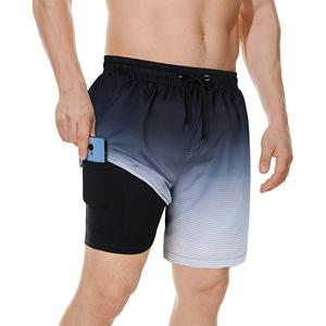 Custom Design Eco-Friendly 100% Cotton Worsted Fabric Mid Drawstring Board shorts <b>for</b> <b>Men</b> Quick Dry Surf Swim <b>Trunks</b> Wholesale - Product Image 3