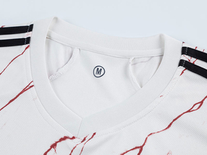Conjunto de Camiseta de Fútbol Personalizada para Hombre, Blanca y Roja, con Estampado Sublimado, Manga Corta, Uniforme de Poliéster que Absorbe la Humedad - Product Image 2