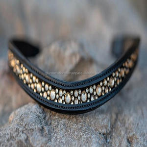 Fancy Leather Hot Fix Brow band disponible dans toutes les tailles, couleurs fabriquées en Inde - Product Image 6