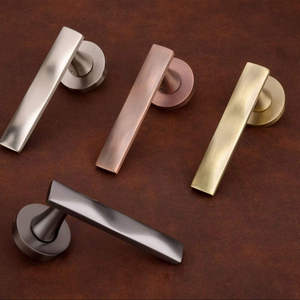modern simple brass interior door <b>handle</b> mortise <b>lock</b> set silent double bar mechanism for bedroom and furniture hardware - Product Image 1