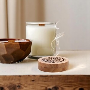 Brûleur à Bakhoor en bois de luxe avec plateau, diffuseur d'encens en résine parfumée, parfum d'ambiance spirituel aromatique pour la maison, aromathérapie, méditation - Product Image 2