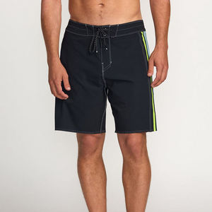 Shorts de bain pour hommes à séchage rapide et respirants, avec logo frontal, blocs de couleur, rayures latérales, style boardshorts et caleçons de plage - Product Image 4