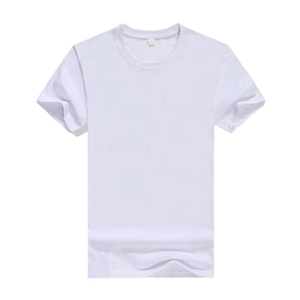 เสื้อยืดคอกลมแขนสั้นสีขาวสำหรับผู้ชาย ผ้าฝ้าย ทรงปกติ สไตล์ลำลอง สีพื้น ผ้าเจอร์ซีย์ถัก ดีไซน์เรียบง่าย - Product Image 6