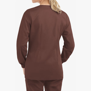 Chaquetas de Enfermería Personalizadas con Logotipo Propio, Cuello Redondo, Cierre de Broches, Puños Acanalados, Dos Bolsillos de Parche, Ranura para Bolígrafo, Venta al por Mayor - Product Image 2