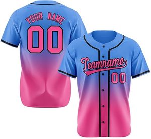 Camiseta de Béisbol Personalizada Unisex, Degradado Azul Naranja, Impresión por Transferencia de Calor, Absorbe la Humedad, Antibacteriana, Manga Corta, Corte Regular - Product Image 4