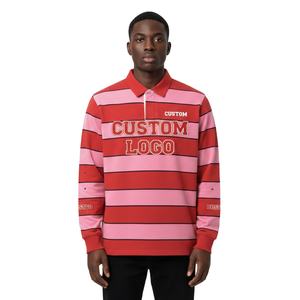 Polos personalizados de alta calidad para hombre al por mayor, polo de manga larga de doble capa para hombre, polo de rugby de manga larga. - Product Image 1