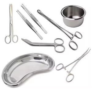 Kit de Instrumentos Quirúrgicos SureMed: Pinzas, Gallipot, Bandeja Renal, Juego de 8 Piezas de Acero Inoxidable, Manual, Reutilizable, CE - Product Image 1