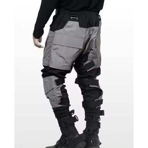 Pantalon cargo Cyberpunk Techwear pour homme, multi-poches, tactique, streetwear, avec sangle à boucle, style Hip Hop, urbain, Harajuku, Harem - Product Image 3