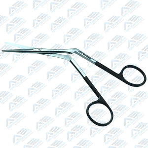 Tijeras nasales Heymann Knight negras de 7 pulgadas, cuchillas rectas de ángulo a lado, tijeras quirúrgicas para turbinectomía nasal Heymann - Product Image 5