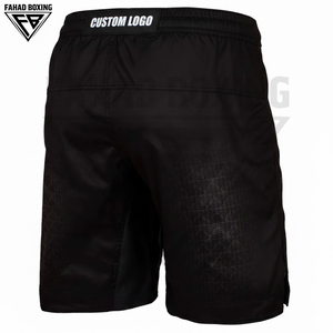 กางเกงชกมวย MMA ผ้าสี่ทิศทางยืดหยุ่นพร้อมขอบเอวป้องกันการลื่น ออกแบบเองได้ ขายส่ง พิมพ์ลาย โพลีเอสเตอร์ 100% ชุดศิลปะการต่อสู้ - Product Image 2